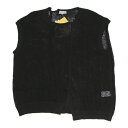 【中古】ヨウジヤマモトプールオムYohji Yamamoto POUR HOMME コットン切替メッシュベスト 黒3【メンズ】