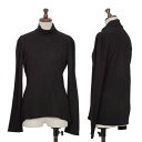 【中古】 ヨウジヤマモト ノアールYohji Yamamoto NOIR ウールナイロンハイネックニットソー 黒3【レディース】