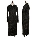 【中古】 プリーツプリーズPLEATS PLEASE フリンジ装飾セットアップスーツ 黒茶3 2【レディース】