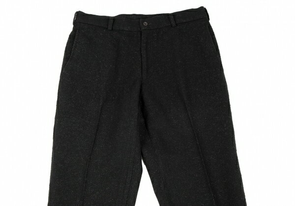 【中古】 コムデギャルソンオムCOMME des GARCONS HOMME ウール混紡ラメセンターシームパンツ 黒M【メンズ】