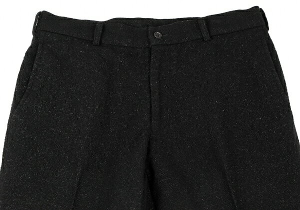 【中古】 コムデギャルソンオムCOMME des GARCONS HOMME ウール混紡ラメセンターシームパンツ 黒M【メンズ】