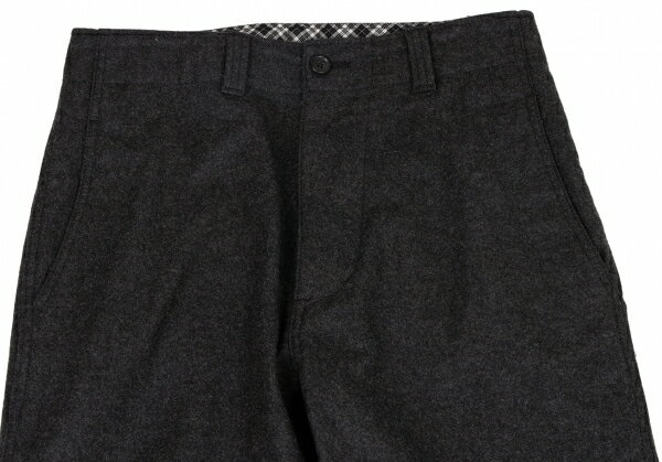 【中古】 コムデギャルソンオムCOMME des GARCONS HOMME ウール混紡ワイドパンツ グレーS【メンズ】