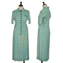 【中古】 プリーツプリーズPLEATS PLEASE チェックプリントセットアップ ミントグリーン他3 1【レディース】