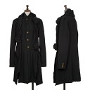 【中古】 コムコム コムデギャルソンCOMME des GARCONSノットデザインエステルジャケット 黒M【レディース】(4)