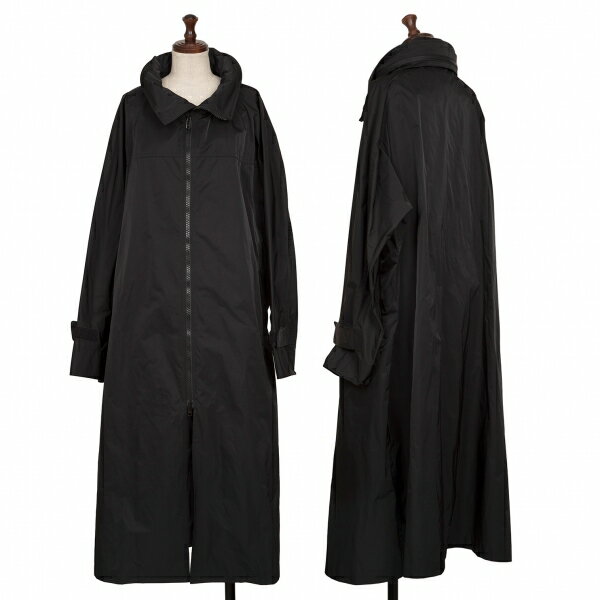 【中古】レギュレーション ヨウジヤマモトREGULATION yohji yamamoto 綾タイプライターフーディーコート 黒2【レディース】