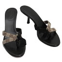【中古】 グッチGUCCI GGキャンバスヒールサンダル 焦げ茶35.5(22.5cm位)【レディース】(4)