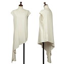 【中古】 ヨウジヤマモト ノアールYohji Yamamoto NOIR アシンメトリーコットンポリノースリーブ オフベージュ2【レディース】