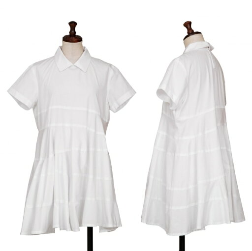 【中古】 トリココムデギャルソンtricot COMME des GARCONSコットンポリレギュラーカラーフレアブラウス 白M【レディース】 【中古】 トリココムデギャルソンtricot COMME des GARCONSコットンポリレギュラーカラーフレアブラウス 白M【レディース】