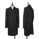 【中古】 ジャンポールゴルチエファムJean Paul GAULTIER FEMME シャドーストライプダブルハーフコート 黒40【レディース】