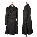 【中古】 ジャンポールゴルチエファムJean Paul GAULTIER FEMME ナイロンポリ中綿コート 黒38【レディース】