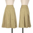 【中古】 トリココムデギャルソンtricot COMME des GARCONSコットンボックスプリーツスカート ベージュM【レディース】(4)