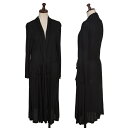 【中古】 ヒロコビスHIROKO BIS eSSeNtieL レーヨンボタンレスカーディガン 黒9【レディース】(4)