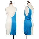 【中古】 ヨウジヤマモト ファムYohji Yamamoto FEMME レーヨングラデーションタンクトップ 白水色M位【レディース】(4)