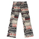 【中古】 ジャンポールゴルチエJean Paul GAULTIER タイポグラフィープリントストレッチパンツ 黒白赤42【レディース】(4)