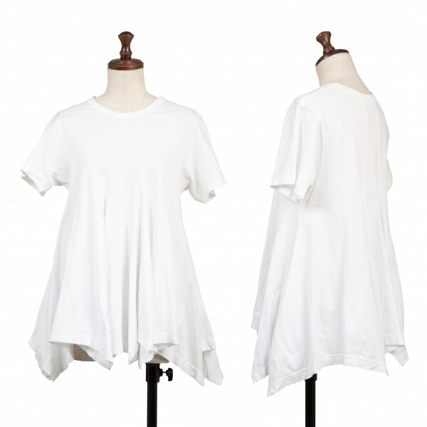 Rakuten - 【中古】 コムデギャルソンCOMME des GARCONS ヘムフレアTシャツ 白XS【レディース】