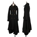 【中古】 コムデギャルソンCOMME des GARCONSローゲージフレアニットコート 黒M【レディース】