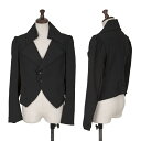 【中古】 コムデギャルソンCOMME des GARCONS 製品洗いウールパフスリーブジャケット 黒S【レディース】