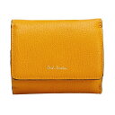【中古】 ポールスミスPaul Smith カラー切替レザー2つ折り財布 黄オレンジ【レディース】