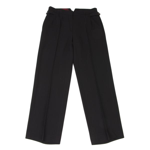 【中古】 ケンゾーKENZO レーヨンウールサイドボタンパンツ 黒40【レディース】