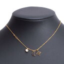 【中古】 スワロフスキーSWAROVSKI ムーンモチーフラインストーンネックレス ゴールド【レディース】(4)