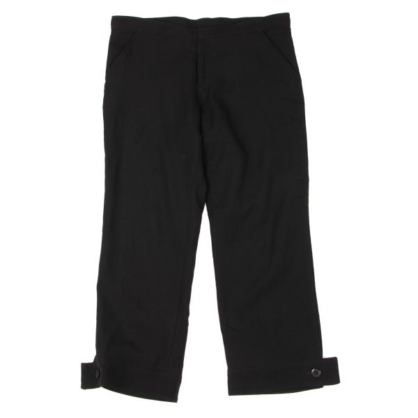 【中古】 ワイズY's ウールギャバ裾ボタンパンツ 黒3【レディース】