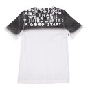 【中古】 メゾンマルタンマルジェラMaison Martin Margiela グラデーションエイズTシャツ 白黒S【レディース】(4)
