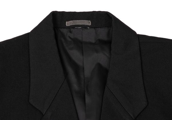 【中古】 コムデギャルソン オムプリュスCOMME des GARCONS HOMME PLUS ウールチェーンメタルボタンジャケット 黒S【メンズ】