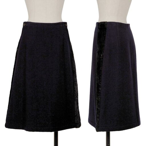 【中古】 トリココムデギャルソンtricot COMME des GARCONS フェイクファーラインウールスカート 紺黒M【レディース】 【中古】 トリココムデギャルソンtricot COMME des GARCONS フェイクファーラインウールスカート 紺黒M【レディース】