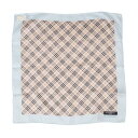 【中古】 バーバリーBURBERRY ノバチェックハンカチ ベージュ水色【レディース】