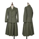 【中古】 トリココムデギャルソンtricot COMME des GARCONS コットン玉虫セットアップ カーキS【レディース】