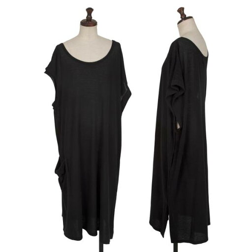 【中古】 ヨウジヤマモト ファムYohji Yamamoto FEMME 裾スリットボタンコットンワンピース 黒2【レディース】 【中古】 ヨウジヤマモト ファムYohji Yamamoto FEMME 裾スリットボタンコットンワンピース 黒2【レディース】