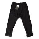【中古】 ヨウジヤマモト ノアールYohji Yamamoto NOIR キュプラコットン裾ベルトパンツ 黒2【レディース】