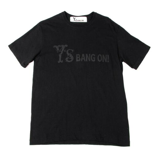 【中古】 ワイズ バングオン!Y's BANG ON! コットンロゴプリントTシャツ 黒2【メンズ】 【中古】 ワイズ バングオン!Y's BANG ON! コットンロゴプリントTシャツ 黒2【メンズ】