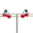 【中古】 ヴィヴィアンウエストウッドVivienne Westwood チェリーモチーフピアス 赤緑【レディース】(4)