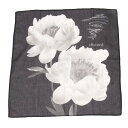 【中古】 ヨウジヤマモトディスコードYohji yamamoto discord フラワーロゴプリントスカーフ 黒白【レディース】(4)