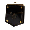 【中古】 モスキーノMOSCHINO ポケットデザインコインケース 黒ゴールド【レディース】