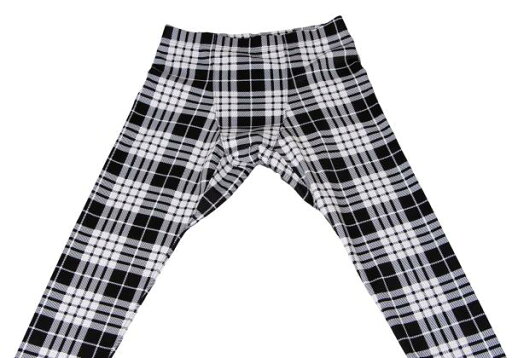 【中古】 コムデギャルソン オムプリュスCOMME des GARCONS HOMME PLUS ポリチェック切替デザインストレッチパンツ 黒白M【メンズ】