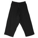【中古】 ワイズY's フロントボタンバックタックスウェットパンツ 黒2【レディース】(4)