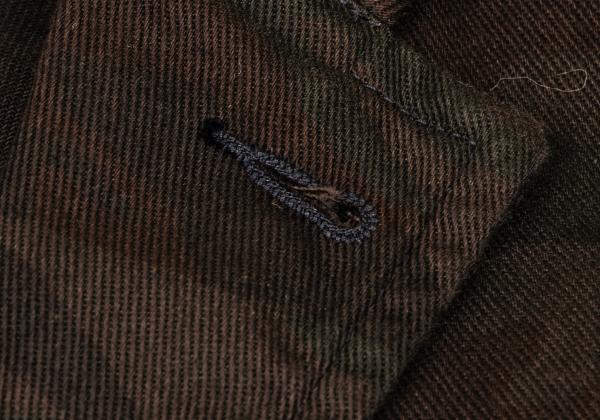 【中古】 コムデギャルソン オムプリュスCOMME des GARCONS HOMME PLUS コットンカモフラ柄ポケットデザインジャケット 焦茶深緑SS【メンズ】