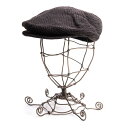 【中古】 ドルチェ&ガッバーナDOLCE&GABBANA ヘリンボーンハンチング 黒茶【レディース】