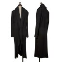 【中古】 イッセイミヤケISSEY MIYAKE ストールネックプリーツロングコート 黒L【レディース】