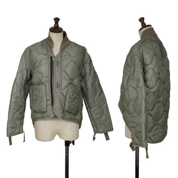 【中古】 ボナムBonum ライナーリメイクデザインミリタリージャケット ライトカーキ他M位【レディース】