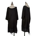 【中古】 ワイズY's レイヤードデザインTシャツチュニック 黒2【レディース】(4)