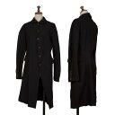 【中古】 コムコム コムデギャルソンCOMME des GARCONS 製品染めエステルロングジャケット 黒L【レディース】(4)
