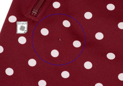 【中古】 コムデギャルソン ガールCOMME des GARCONS GIRL ドットプリント裾ジップポリトラックパンツ ワイン白S【レディース】