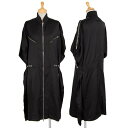 【中古】 ジャンポールゴルチエJean Paul GAULTIER レーヨンジップポンチョコート 黒40【レディース】