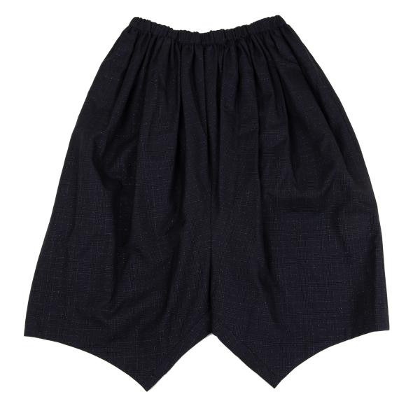 【中古】 コムデギャルソンCOMME des GARCONS グリッターグレンチェックサルエルパンツ 紺黒S【レディース】