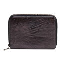 【中古】 ジャンポールゴルチエJean Paul GAULTIER フェザーエンボスラウンドジップウォレット 茶【メンズ】(4)