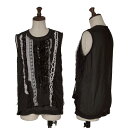 【中古】 トリココムデギャルソンtricot COMME des GARCONS 製品染めブレード装飾シアーノースリーブブラウス 黒M【レディース】(4)