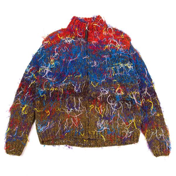 メゾンマルジェラMaison Margiela 1 10 マルチカラーハンドメイドニットカーディガン マルチS【メンズ】